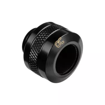 Złączka Alphacool 17471 — mosiężna czarna, Ø22 mm, wysokość 20 mm