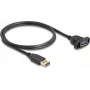 Kabel DeLOCK SuperSpeed USB 5 Gb/s USB Typ-A męski na żeński 1 m czarny