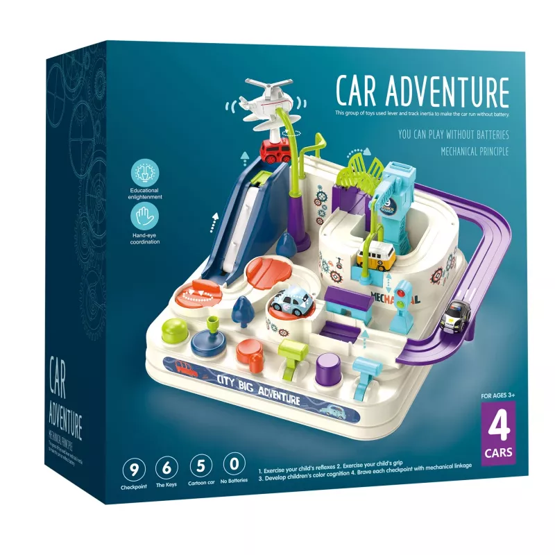 Zestaw toru wyścigowego Extralink TOYS — zestaw inteligentnych samochodów, modułowe elementy toru, pojazdy zasilane bateriami