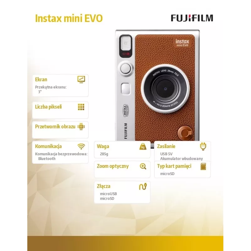 Aparat Instax mini EVO brązowy