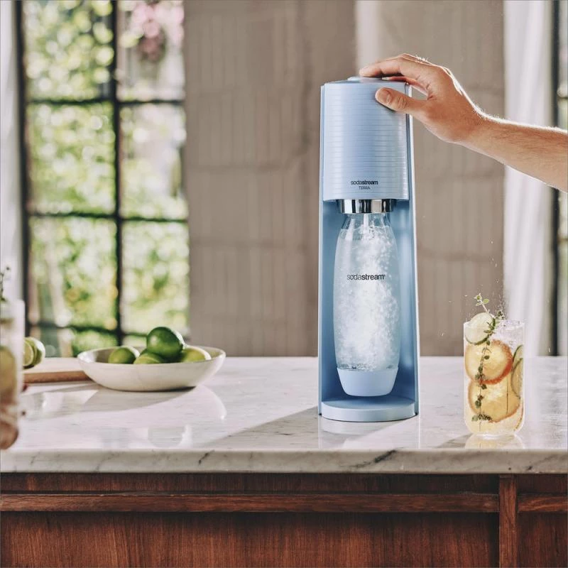 SodaStream Soda Maker Terra jasnoniebieski QC z CO2 i butelką PET 1 l