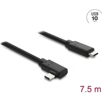 DELOCK aktywny optyczny kabel USB Type-C 10 Gb/s, kątowa wtyczka do wtyczki, 7,5 m