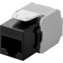 Wentronic Goobay CAT 6a KeyStone RJ45 Jack, nieekranowany, 500 MHz, czarno-biały (90692)