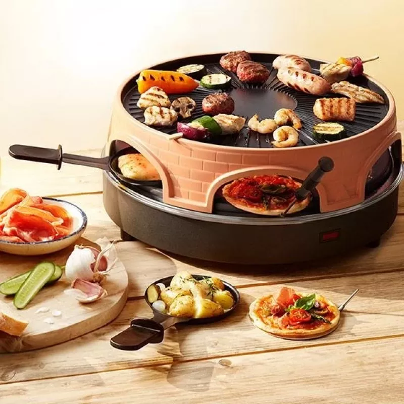 Emerio PO-113255.4 grill do raclette 1500 W Czarny, Brązowy