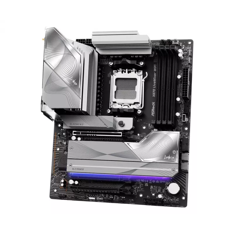 Płyta główna ASROCK X870 (Socket AM5, ATX, DDR5, 4 sloty pamięci, X870LIVEMIXERWIFI)