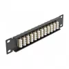 Patchpanel światłowodowy DeLOCK 10 cali 12 portów LC Quad beżowy 1U czarny