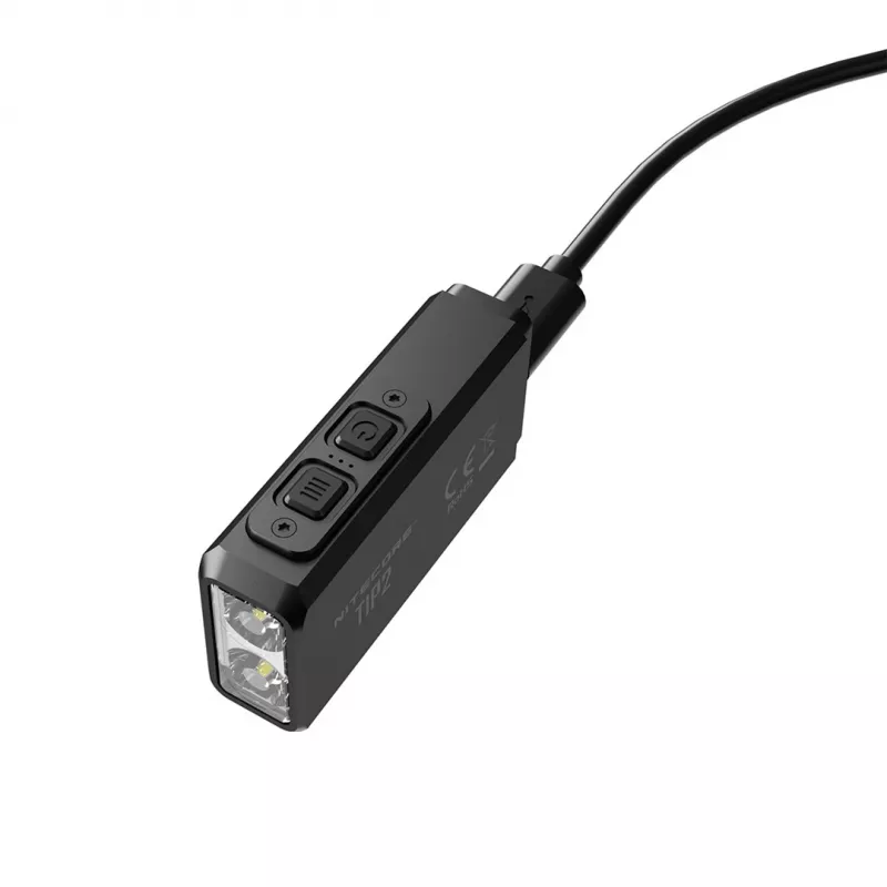 Latarka ręczna Nitecore TIP2 — 720 lm, litowo-jonowa, 55 h pracy, 38,3 g, czarna