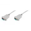 Kabel połączeniowy Assmann Zero-Modem. D-Sub9 F/F. 3,0 m. wtyki zatrzaskowe. be (AK-610100-030-E)