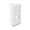 Zatrzaskowa osłona modułu H do modułu Keystone 1-port DELOCK 22,5×45 mm ABS biała
