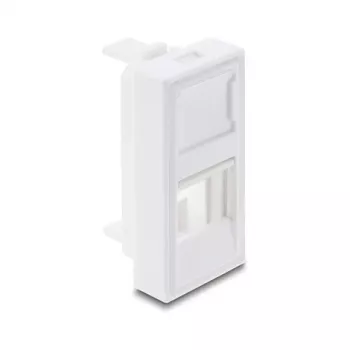 Zatrzaskowa osłona modułu H do modułu Keystone 1-port DELOCK 22,5×45 mm ABS biała
