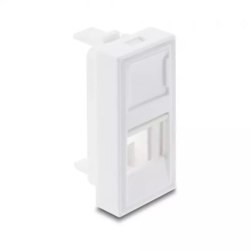 Zatrzaskowa osłona modułu H do modułu Keystone 1-port DELOCK 22,5×45 mm ABS biała