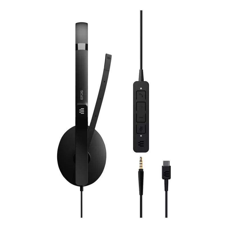 EPOS ADAPT 165 USB-C II Headset Wiczerwony Headband Office/Call Centre USB Type-C Czarny