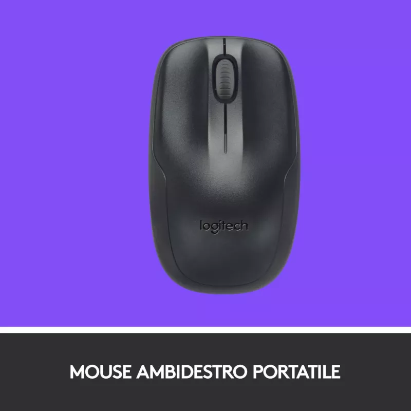 Logitech Wireless Combo MK220 - Zestaw klawiatury i myszy - bezprzewodowy - 2,4 GHz - włoski - ciemnoszary (920-003721)