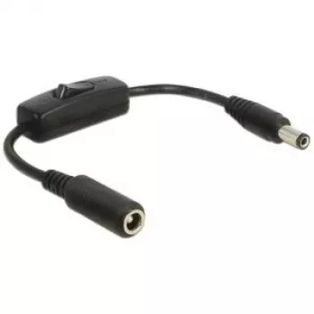 Kabel DeLOCK 0,2 m 2x DC 5,5x2,5 mm czarny