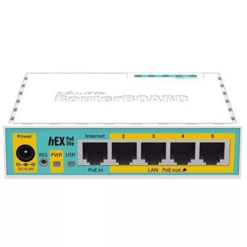 Mikrotik hEX PoE lite router przewodowy Fast Ethernet Biały