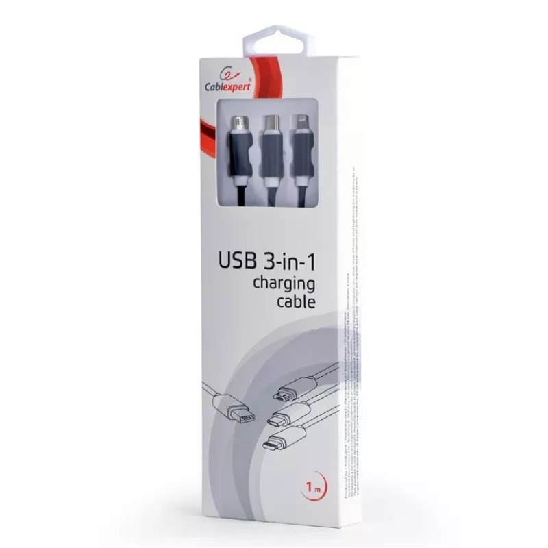 Kabel USB 2.0 Gembird CC-USB2-AM31-1M — złącze USB A, 1 m, czarny