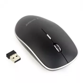 MYSZ USB OPTYCZNA BEZPRZEWODOWA CZARNA/CICHA MUSW-4BS-01 GEMBIRD