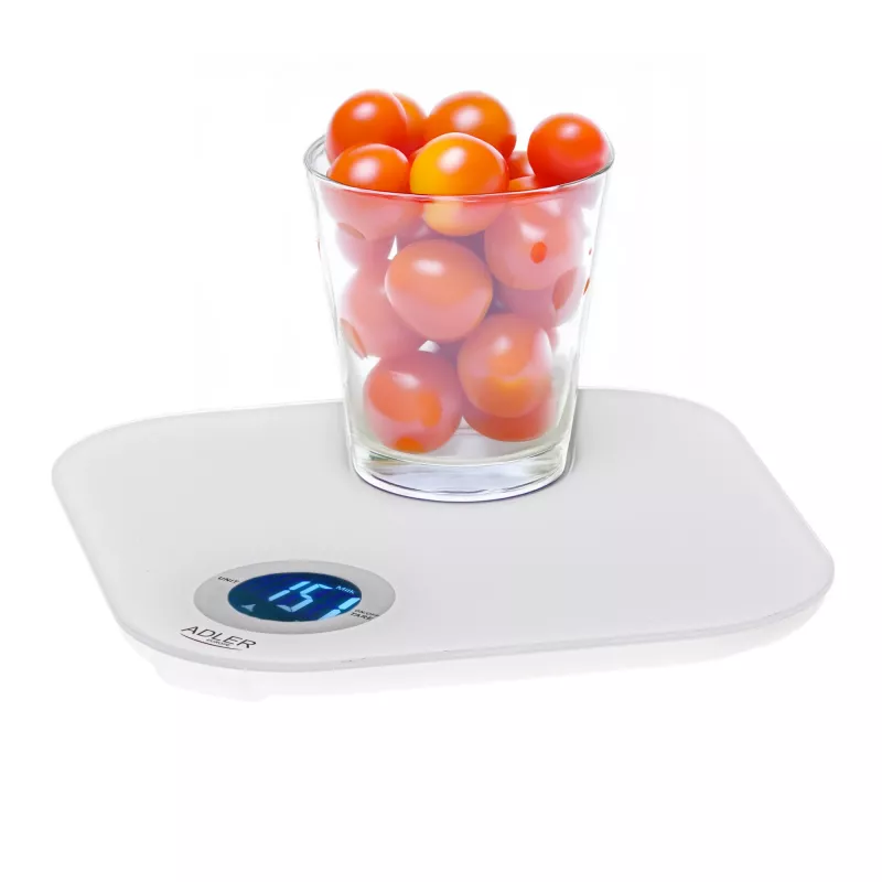 Waga kuchenna Adler AD 3180 Podziałka 1 g LCD Biała