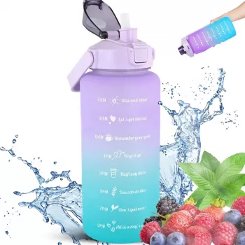 Extralink Motivational Bottle, butelka na wodę, 2000 ml, fioletowo-niebieska, BUT-992