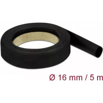 Rurka termokurczliwa DeLOCK 18940 Czarna 5 m 1,6 cm