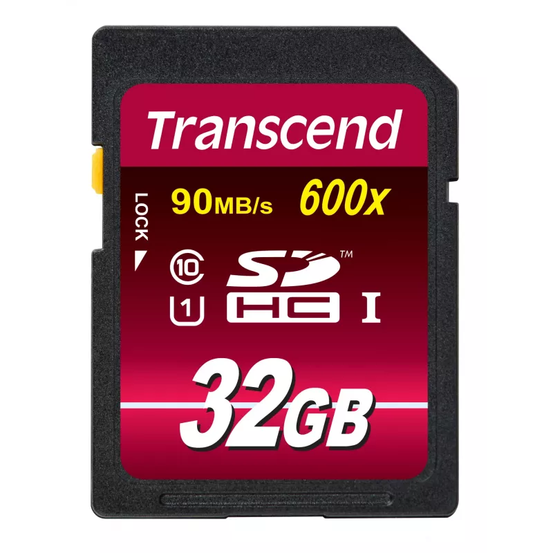 Flash Memory Transcend 32GB SDHC UHS-I 600x TS32GSDHC10U1