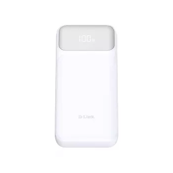 Power bank D-Link DPP-201 — 20000 mAh, 1× USB-A, 2× USB-C, biały