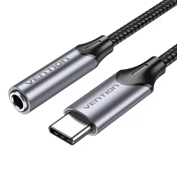 Audio adapter Vention BGMHF USB-C to 3.5mm jack, 1 m kabel, szary