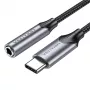 Audio adapter Vention BGMHF USB-C to 3.5mm jack, 1 m kabel, szary