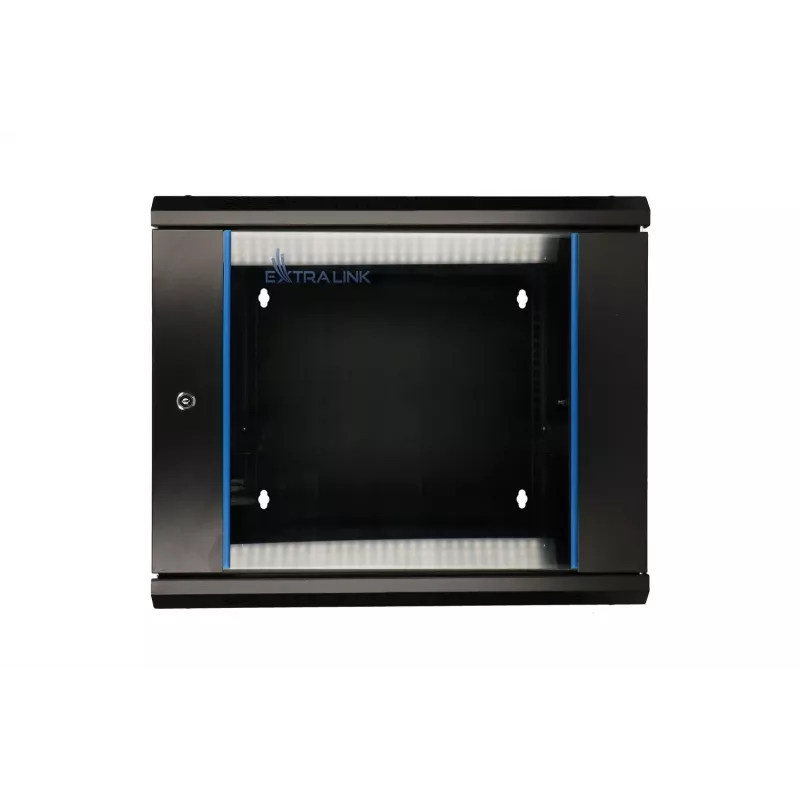 Extralink Szafa rack 9U 600x600 AZH czarna naścienna, typ wahadłowy