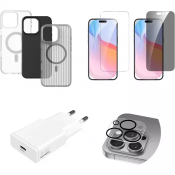 Zestaw 4smarts 7w1 Value Set do Apple iPhone 16 Pro Max kompatybilny z MagSafe