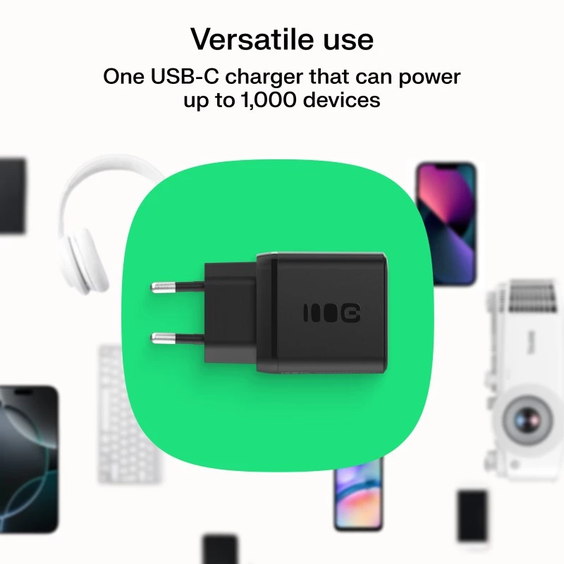 Zasilacz zielony Cell PowerSource Solo30 30W Czarny — ładowarka jednoportowa USB-C