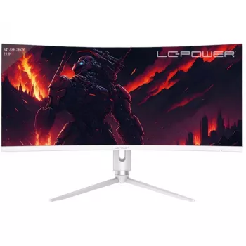 LC-Power 86,36cm (34) LC-M34-Q-C-PRO DP+HDMI+USB-A/-C+RJ45 - Płaski ekran (TFT/LCD) - 34