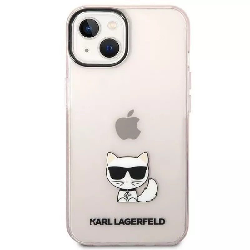 Karl Lagerfeld KLHCP14MCTRI Iphone 14 Plus / 15 Plus 6.7 Hardcase różowy / różowy przezroczysty etui z kotką Choupette