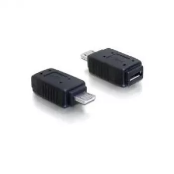 Adapter USB micro-A+B żeński na USB micro A męski DeLOCK 65032 Czarny