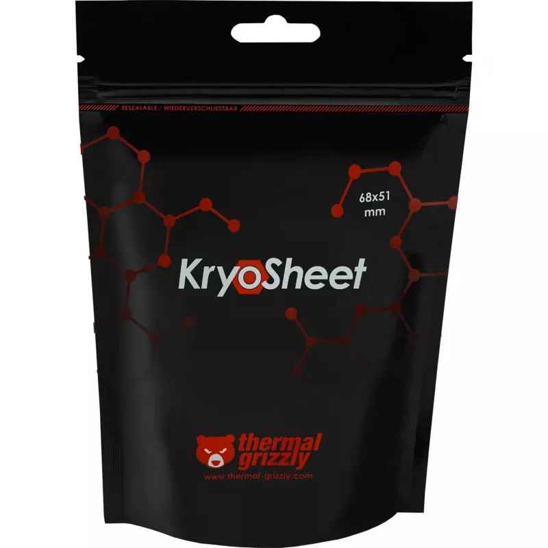 Podkładka termiczna Thermal Grizzly KryoSheet 68×51 mm Antracytowa, 1 g