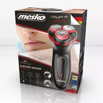 Męska golarka Mesko MS 2926 Golarka rotacyjna Trymer Czarny, Czerwony