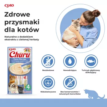 INABA Churu Tuna Recipe - przysmaki dla kota - 4x14 g