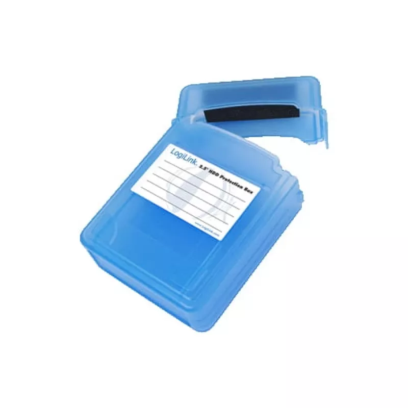 LogiLink HDD-Box für externe 2 x 2.5 Festplatten, blau Schutzbox, trop- und wasserrestistent, verschließbar (UA0132)