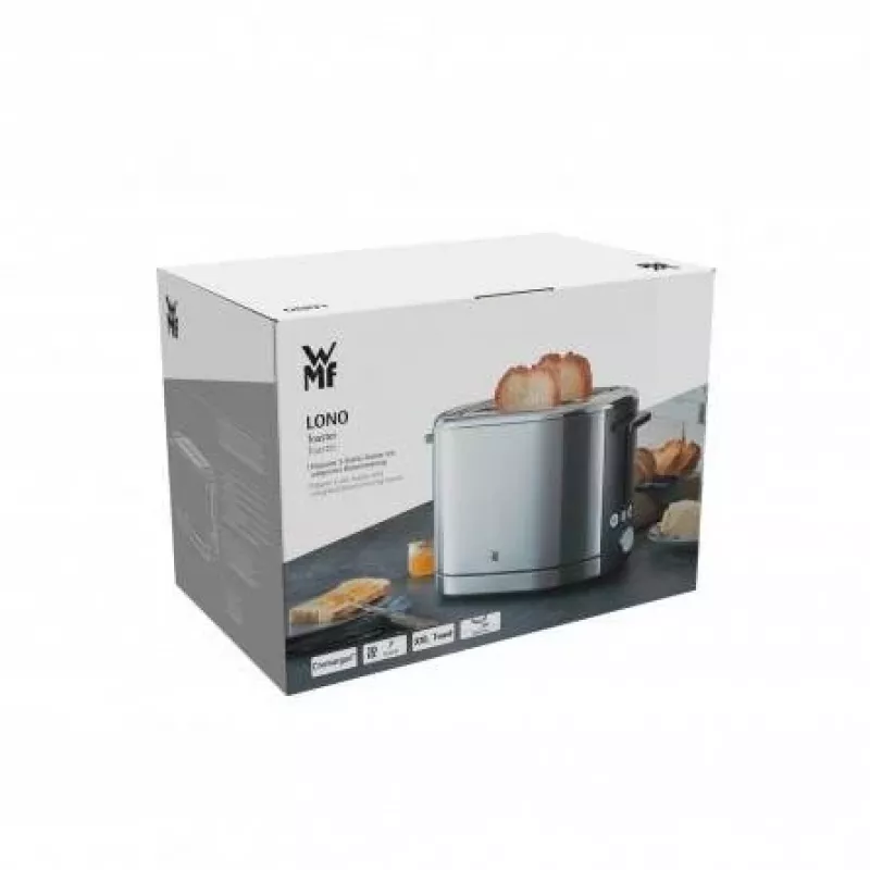 Toster WMF Bueno Pro 6 — 2-kromkowy, 870 W, srebrno-czarny