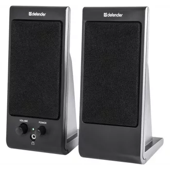 Głośniki biurkowe / podstawkowe DEFENDER SPK-170 2.0, 4 W RMS, przewodowe USB 5 V, 3,5 mm, czarne