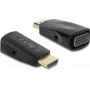 Adapter DELOCK HDMI na VGA z audio 3,5 mm i kablem zasilającym USB — model 61082