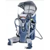 Plecak do noszenia dziecka DEUTER Kid Comfort Active — niebieski, poliamid, do 22 kg, daszek przeciwsłoneczny, podnóżek, VariQuick, Lite Air