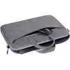 Torba Toploader DEFENDER Solid na laptopy 15,6 cala, poliuretanowa, szara, uchwyt do przenoszenia, odpinany pasek na ramię