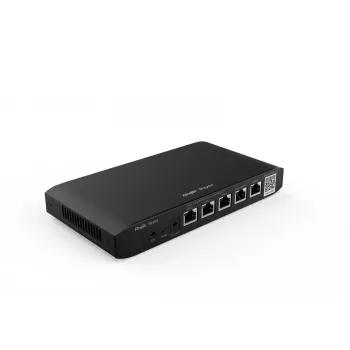 Router bezprzewodowy RUIJIE RG-EG105G-V3 Dwuzakresowy Wi‑Fi 5, 2 rdzenie, 128 MB RAM, 32 MB pamięci flash, 4 porty LAN + 2 porty WAN Gigabit, czarny