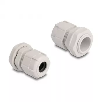 Dławik kablowy M20 DELOCK, plastikowy, szary, opakowanie 10