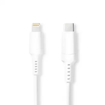 Kabel Nedis USB-C Lightning 2 m do iPada, iPhone’a, iPoda, biały