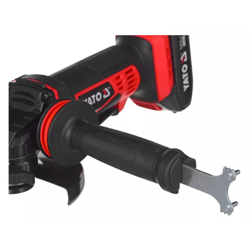 Szlifierka kątowa YATO YT-82826, 18V Li-Ion 2Ah, tarcza 125 mm, 10000 obr./min, gwint M14, osłona regulowana bez użycia narzędzi