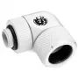 Złączka BitsPower BP-DWE90RMLA16 — mosiężna złączka kątowa 90° do chłodzenia komputerowego, średnica 1,6 cm, biała