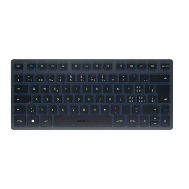 Klawiatura Bluetooth CHERRY KW 7100 MINI BT QWERTZ Swiss niebieska bezprzewodowa