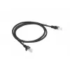 Kabel sieciowy LANBERG PCU6-10CC-0100-BK RJ-45 Cat6 1 m czarny U/UTP